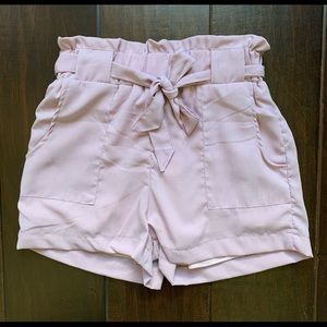 Mauve Paperbag Shorts